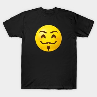 Anonymous Hacker Mask Emoji T-Shirt